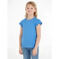 Tommy Hilfiger T-Shirt ESSENTIAL RUFFLE SLEEVE TOP mit gewelltem Ärmelabschluss