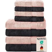 Komfortec Handtuch Set aus 100% Baumwolle, 4 Handtücher 50x100 cm und 4 Badetücher 70x140 cm, Frottee (Packung, 8-St), Duschtücher & Badehandtuch, Weich, Towel, Groß