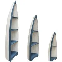 Oriental Galerie Standregal Bootsregal klein Nr 8 - weiß blau