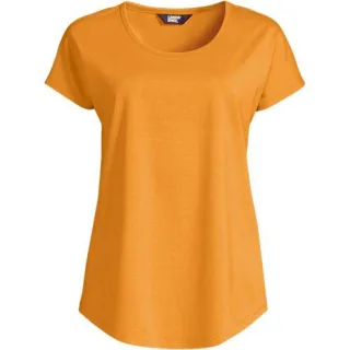 Shirt aus Baumwolle/Modal-Mix mit Ballettausschnitt, Damen,  Orange, Baumwolle/Baumwoll-Mischung/Baumwolle Modal, by Lands' End