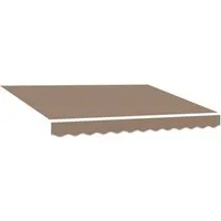 vidaXL Markise Ersatzbespannung für Markise 4x3 m Taupe Polyester (1-St)