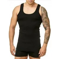 cwonlineshop Unterhemd 4er Sparset Tank-Top für Herren, 100% Baumwolle (Spar-Set, 4-St., 4 Stück) Feinripp aus 100% Baumwolle