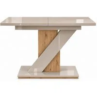 OTTO home Esstisch Veneto, Säulentisch, Speisetisch, Küchentisch, ausziehbar bis 160 cm, Platz für bis zu 6 Personen, verlängerbar durch Einlegeplatte