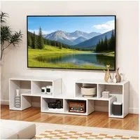 oyajia Lowboard Fernsehschrank TV-Schrank frei kombinierbar (TV-Regal freie Kombination, mit offenen Regalen), Lange 134-180cm, für Fernseher bis zu 75 Zoll, bis 50 kg belastbar
