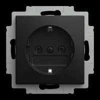 Steckdosen Einsatz 20 Europäische Norm CEE 7/3 Typ F schwarz, Retail