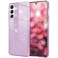 Nalia Smartphone-Hülle Samsung Galaxy S24 15,7 cm (6,2 Zoll), Glitzer Silikon Hülle / Glänzender Hybrid Schutz / Stoßfest & Robust