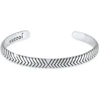 Kuzzoi Armband Herren Armreif Oxidiert Verstellbar 925 Silber