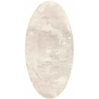 vidaXL Teppich Teppich HUARTE Beige 100 x 200 cm 100 % Polyester, Oval