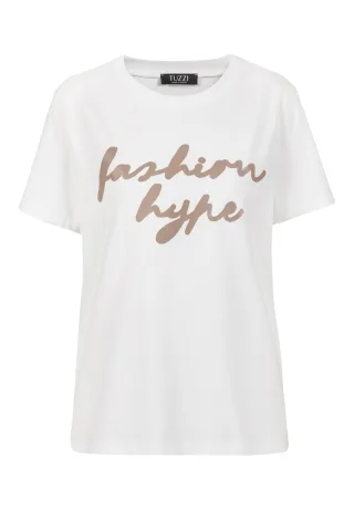 tuzzi - T-Shirt ESSENTIALS mit Statementprint café au lait/ecru - Gr. - 40