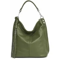 ITALYSHOP24 Schultertasche MADE IN ITALY XL Damen Nappa Leder Handtasche Shopper Umhängetasche, große 3xFach geteiltes Hauptfach, Freizeit Abend Reise Sport Urlaub