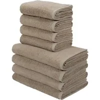 OTTO home Handtuch Set Merida, 4 Duschtücher 70x140cm, 4 Handtücher 50x100cm, Frottier (8-St), kuschelig weich, einfarbig, 100% Baumwolle