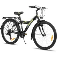 HILAND Kinderfahrrad Sentry+ 20 24 Zoll Mountainbike, MTB für Kinder Jungen Mädchen, mit 6 Gang Schaltung, Gepäckträger, Kotflügel, Fahrradklingel,V Bremse