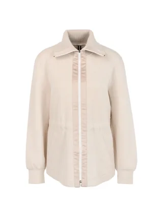 Marc Cain Sports - Baumwollmix-Jacke mit Troyerkragen smoke - Gr. - 42