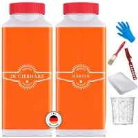 BEKATEQ Reparatur-Set BK-170EP Reparatur Set Epoxidharz, Harz, Härter, Handschuhe, Pinsel, Rührstab, 160g Gewebe, Mischbecher, Epoxidharz für GFK Boot Auto Modellbau Holz Risse Reparatur Harz
