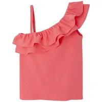 vertbaudet Kurzarmshirt Asymmetrisches Mädchen Volant-Top