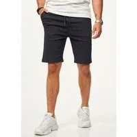 SOULSTAR Chinoshorts mit Gummibund & Tunnelzug - Kurze Hose für Herren Regular-Fit Sommershorts mit Elasthan-Anteil Bermuda & Zipper-Tasche