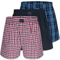 Almonu Boxershorts 3er Pack Web (Spar-Set, 3-St) Boxershorts - Baumwolle - mit Eingriff - Atmungsaktiv