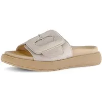 Gabor Pantolette, Plateau, Sommerschuh, Schlappen mit großer Zierschnalle