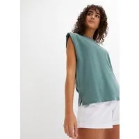 bonprix Oversize-Shirt lässiger Oversize-Schnitt, verstärkte Schulter, ärmellos