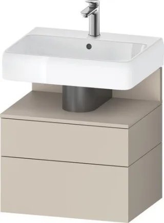 Duravit Qatego Waschtischunterbau wandhängend Taupe Supermatt 590x470x590 mm - QA4393091830000 QA4393091830000