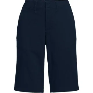 Chino-Bermudas für Damen, Damen, size: regular, Schwarz, Elasthan/Baumwoll-Mischung, by Lands' End