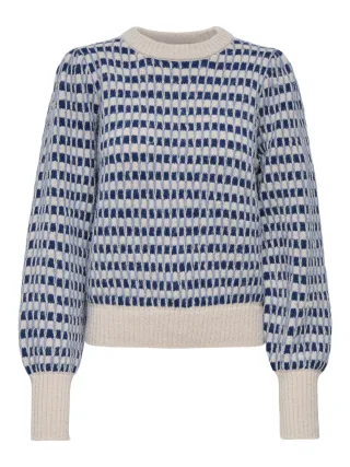 JDY - JDYSIGRID LIFE L/S ON PUFF PULL KNT NOOS Cement - Gr. - S