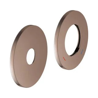 Keuco Rosetten-Set Edition 400 51516, 85 mm, rund Rotgold gebürstet, 51516290091 51516290091