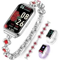 Luckice Smartwatch Damen, Intelligente Multifunktions-Sportuhr,Tracker Uhr Smartwatch (Smartwatch Fitness Tracker Uhr IP68 Wasserdicht,1.7" HD Voll Touchscreen Fitnessuhr Tracker mit Blutsauerstoff/Pulsmesser/Sportuhr/Schrittzähler/Schlafmonitor Akti