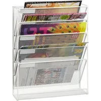 relaxdays Zeitungsständer Zeitschriftenhalter Wand