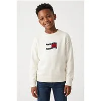 Tommy Hilfiger Strickpullover WAVY FLAG SWEATER LS Kinder bis 16 Jahre, Rundhals