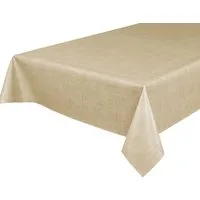 Beautex Tischdecke Wachstuchtischdecke Leinen beige, abwaschbar, Garten & Balkon (1-tlg)
