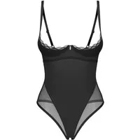 Obsessive Body Stelisa Ouvert-Body mit offenen Cups - schwarz (1-tlg) Einladend offen im Schritt