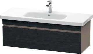 Duravit DuraStyle Waschtischunterbau wandhängend Eiche Schwarz & Basalt Matt 1130x448x398 mm - DS639 DS639501643