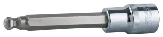 KS Tools 1/2" CHROMEplus Bit-Stecknuss Innensechskant,Kugelkopf,lang - 918.5316