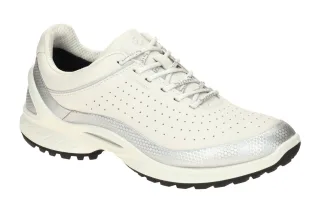 Ecco 850823 BIOM ENERGI Women`s LEA WP Sneaker Wei? - silver metallic/white