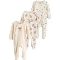Next Schlafoverall Babyschlafanzüge mit Zweiwege-RV, 3er-Pack (3-tlg)