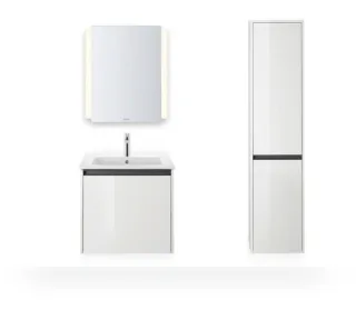 Duravit Ketho.2 Hochschrank Weiß Hochglanz 400x360x1760 mm - K21329L22220000 K21329L22220000