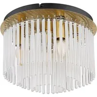 GLOBO LIGHTING Deckenleuchte GORLEY, ohne Leuchtmittel, Design Glasstäbe, Deckenlampe, Wohnzimmer, Esszimmer
