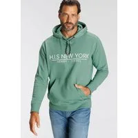 H.I.S Sweatshirt bedrucktes Design, mit Kapuze und Kordel, aus Baumwollmischung
