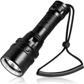 High Power Diving Flashlight IP68 Waterproof Professional Dive Lights 18650 Battery for Deep Sea Underwater Lighting Div