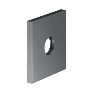 Keuco Wandrosette IXMO 59545, eckig 105x105 mm, Schwarzchrom gebürstet, 59545130092 59545130092