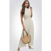 Cupshe Jumpsuit Taschen Stehkragen Elastischer Bund