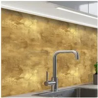 KitchenYeah Küchenrückwand Muster selbstklebend (keine Folie) Industriell - Textur - Gold, (1-tlg), Spritzschutz, Küche, Rückwand, Küchenwand, Küchenfront, 30x20 cm