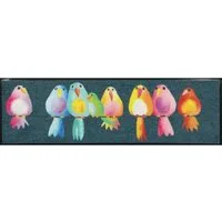 Salonloewe Läufer Läufer klein 30x100 Rainbow Birds blau, Läufer klein, Höhe: 300 mm
