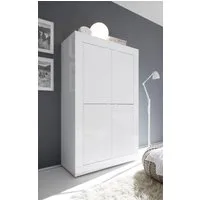 Home affaire Highboard Basic Höhe 162 cm, Breite 102 cm, Kommode 4 Türen, Hochkommode, Metallgriff, moderne Rahmenoptik, viel Stauraum, Farbauswahl