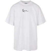 Karl Kani Kurzarmshirt Karl Kani Herren KKMQ12002 SMALL SIGNATURE TEE WHT (1-tlg)