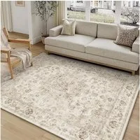 PURECOZY Teppich Wohnzimmerteppich, rutschfester Teppich, Vintage Stil, rechteckig, Höhe: 6.1 mm, geeignet für verschiedene Innenräume, 60x90cm