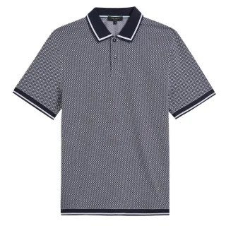 Ted Baker Affric Mens Navy/White Geo Polo Shirt
