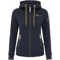 Coastguard Kapuzensweatjacke Damen Sweatjacke 51063 mit Kapuze - Kapuzenjacke mit Waffelstruktur Kapuzen-Print, Kinnschutz, Reißverschlusstaschen, Rippbündchen