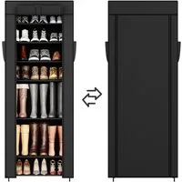Sekey Stoffschrank Schuhschrank mit 9 Ebenen, Vliesstoff Schuhaufbewahrung Breite 58 cm, Schuhständer Platzsparend, 27 Paar Schuhe